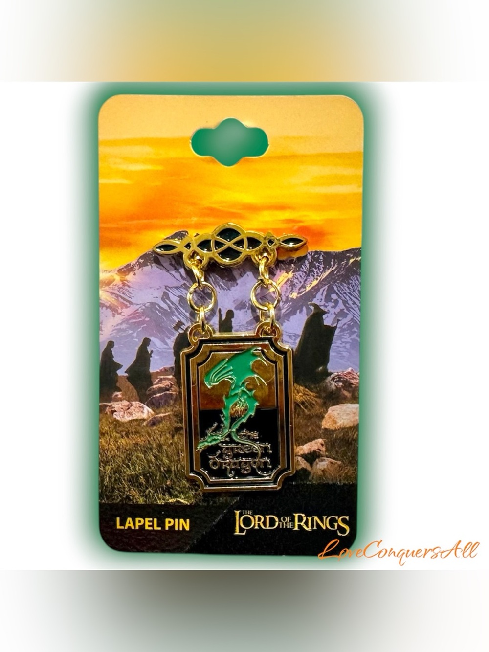 The Lord Of The Rings The Green Dragon Sign Enamel Pin